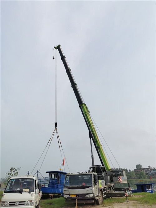 霍州市桥梁建设吊装案例